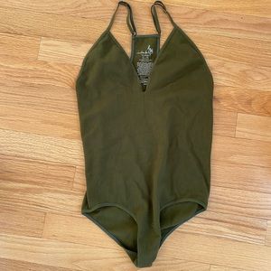 Free people green bodysuit